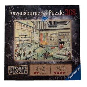 Ravensburger 368 Piece Puzzle Escape Mystery Labratory 27"X20" #168446 COMPLETE